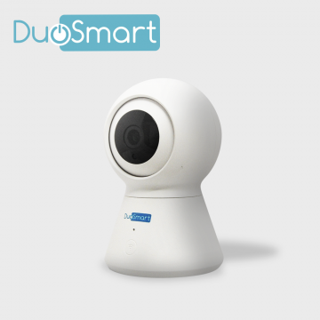 DUOSMART E20 CAMARA INTELIGENTE CON MOVIMIENTO PT WIFI 2.4 GHZ DUOSMART E20 PARA INTERIOR FULL HD 1080P COMPATIBLE CON APP DUOSMART SOPORTA MICROSD DE HASTA 128 GB (NO INCLUIDA) CON AUDIO BIDIRECCIONAL