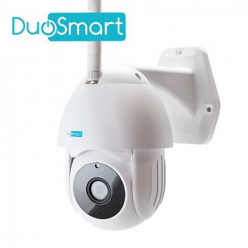 E70 DUOSMART CAMARA INTELIGENTE PT DUOSMART E70 WIFI 2.4 GHZ PARA EXTERIOR CON AUDIO BIDIRECCIONAL TIPO DOMO 1080P CON MOVIMIENTO Y VISION NOCTURNA COMPATIBLE CON APP DUOSMART SOPORTA MEMORIA MICROSD DE HASTA 128 GB (NO INCLUIDA)